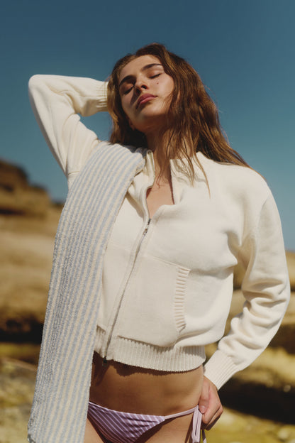 La Sieste Zip Up in Sunmilk