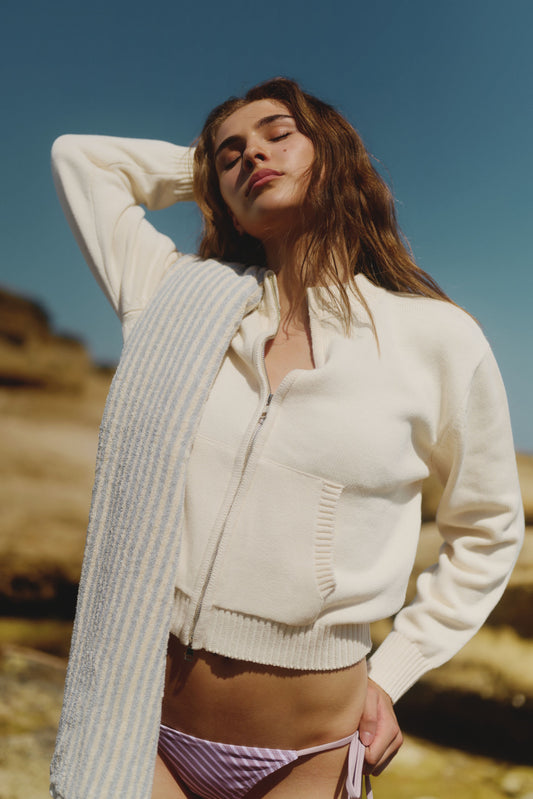 La Sieste Zip Up in Sunmilk